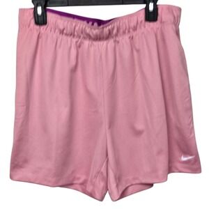 Nike Dri Fit Womens Training Running Shorts Pink Loose Fit Size L NWT